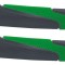Mansoane, CAPER, TPR Forma ergonomica Antialunecare, BiColor (Negru, Verde), 130mm, bicicleta, ARV-0