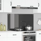 vidaXL Contrablat bucătărie gri &icirc;nchis 110x60x0.6 cm sticlă securizată