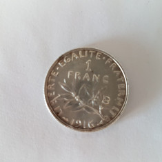 Franta 1 Franc 1916 Argint are 4 gr.