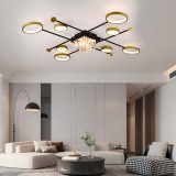 Lustra LED cu telecomanda si cristal GUIDA 46W, 8 Elemente