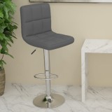 Cumpara ieftin Scaun de bar, gri, piele ecologică