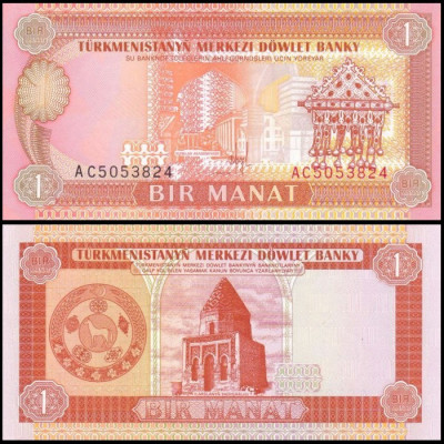 Turkmenistan 1993 - 1 manat UNC foto