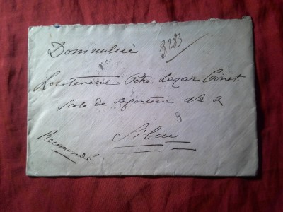 Plic Recomandat 1927 Bucuresti - Sibiu cu 2 Timbre Ferdinand 1 leu si 30bani si Asistenta Soc.10bani foto