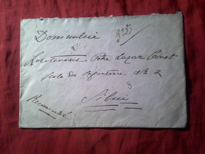 Plic Recomandat 1927 Bucuresti - Sibiu cu 2 Timbre Ferdinand 1 leu si 30bani si Asistenta Soc.10bani