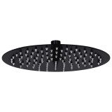 Cumpara ieftin Cap de dus tip ploaie rotund, negru, 25 cm, otel inoxidabil