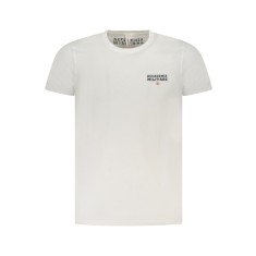 ACCADEMIA MILITARE Tricou barbati din bumbac, cu mini imprimeu, Regular fit, Alb, S