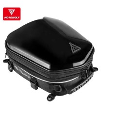 Ghiozdan/rucsac impermeabil aerodinamic moto hardshell MotoWolf, marimea M, impermeabil, Negru, extensibil (include2 tipuri de prindere)