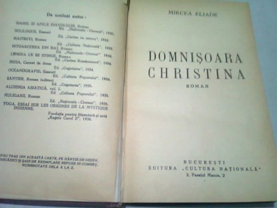 DOMNISOARA CHRISTINA - MIRCEA ELIADE foto