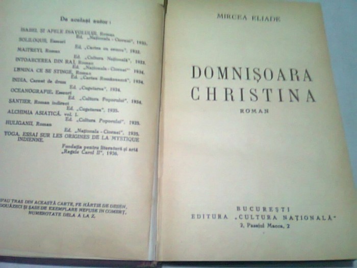 DOMNISOARA CHRISTINA - MIRCEA ELIADE