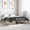 Gossi cadru de pat metalic cu tablie, alb, 140x190 cm