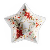 Platou Craciun portelan multicolor cm 25 x 24 H