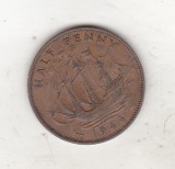 Bnk mnd Marea Britanie Anglia 1/2 penny 1944, Europa