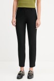 United Colors of Benetton pantaloni culoarea bleumarin, drept, high waist, 4L4H557R4