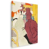 Tablou poster Britanicul la Moulin Rouge de Lautrec 2126 Tablou canvas pe panza CU RAMA 70x100 cm