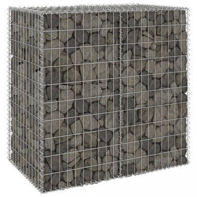 vidaXL Perete gabion cu capace, 100 x 60 x 100 cm, oțel galvanizat foto
