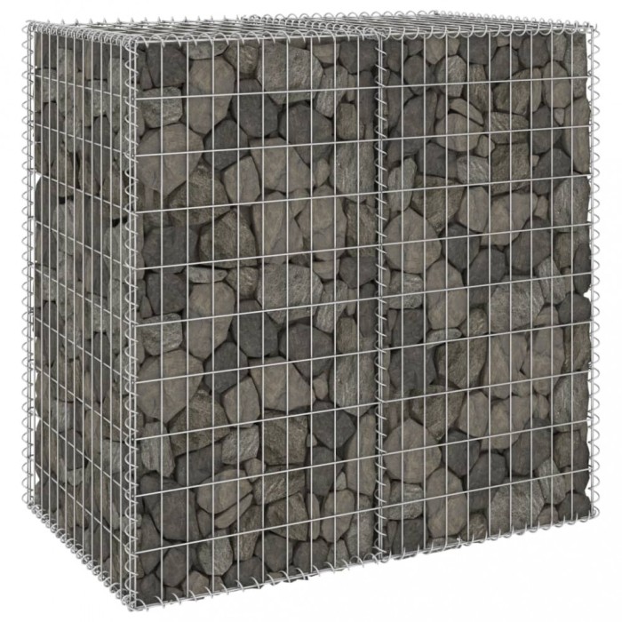 vidaXL Perete gabion cu capace, 100 x 60 x 100 cm, oțel galvanizat