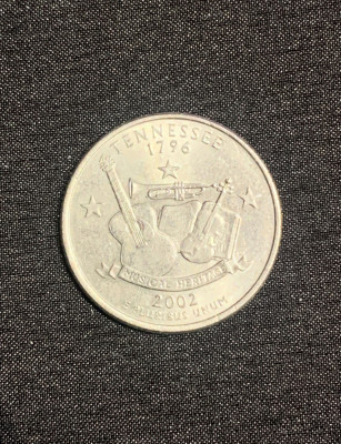 Moneda jubiliară quarter dollar 2002 Tennessee foto