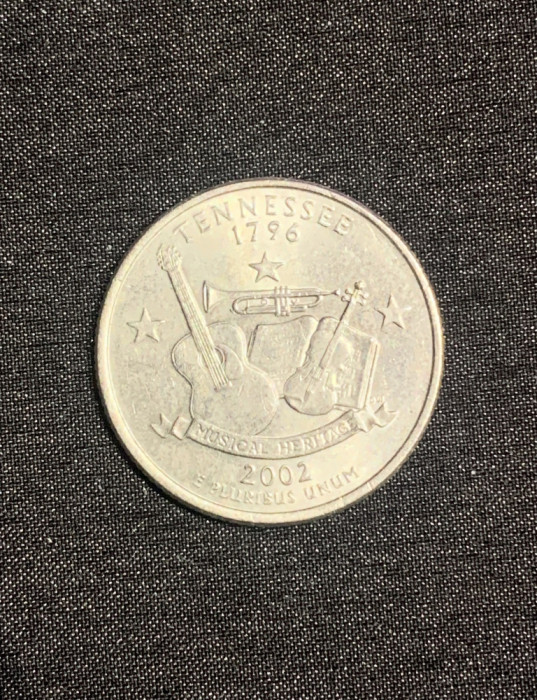 Moneda jubiliară quarter dollar 2002 Tennessee