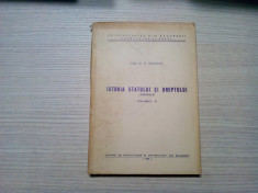 ISTORIA STATULUI SI DREPTULUI (Generala) - Vol. II - P. Gogeanu -1970, 228 p. foto