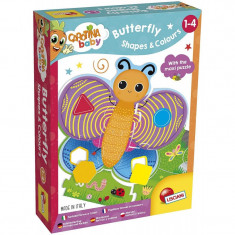 Puzzle de podea - Fluturas cu forme si culori (29 piese), 1-4 ani