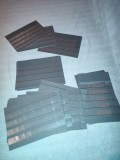 Lot 28 cartoane format aproximativ A5 pt timbre cu randuri transparente, fara folie de protectie