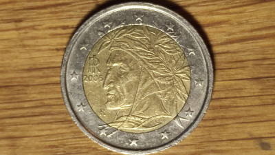 Italia -moneda de colectie superba bimetal- 2 euro 2005 - Prima harta a Europei foto