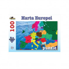 Puzzle din carton, Harta Europei, 100 piese foto