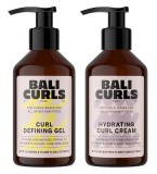 Cumpara ieftin Set pentru definirea buclelor Bali Curls, cremă hidratantă pentru bucle și gel de definire 150 ml fiecare, pentru păr neted și bine conturat, hid