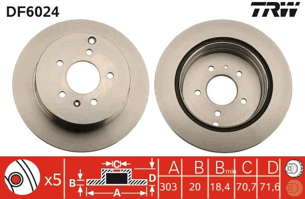TRW DF6024 Disc frana