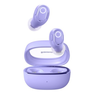 Casti Bluetooth V5.3 cu Smart Display, TWS - Baseus WM02+ (NGTW370305) - Purple foto
