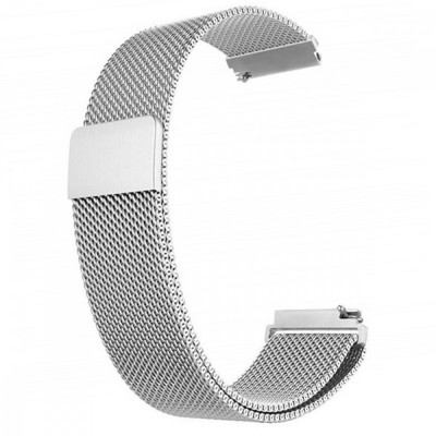 Curea tip Milanese Loop, compatibila Huawei Watch GT 3 42mm, telescoape Quick Release, Silver foto