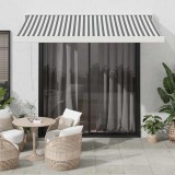 Cumpara ieftin Copertină retractabilă antracit/alb, 3,5x2,5 m, textil/aluminiu
