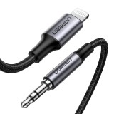 Cablu audio Ugreen, Jack 3.5mm la Lightning, compatibil Apple, 1m, negru, 70509