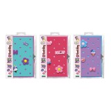Jurnal Joy Pins, cu decoratiuni 3D, 80 de pagini, 13.5 x 21 cm (6 buc/display)