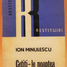 Ion Minulescu, Cetiți-le noaptea, 1973