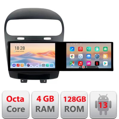 Navigatie Fiat Freemont Dodge Journey 2012-2019 Edotec 2 ecrane 8 core 4+128 21.6 inch Incell android Wifi 5Ghz gps internet 32 v1 CarStore Technology foto