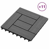 Plăci WPC 30 x 30 cm 11 buc, Gri 1mp
