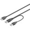 Cablu 2x USB A tata la USB A mama 30cm Goobay