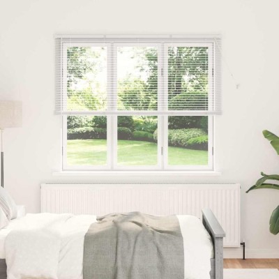 Jaluzea pentru Fereastră cu perdele Altele Manual Alb 160 x 175 cm Aluminiu foto