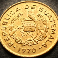 Moneda exotica 1 CENTAVO - GUATEMALA, anul 1970 * cod 4859 = UNC + LUCIU BATERE