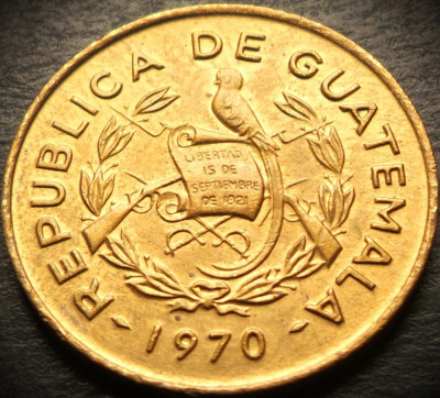 Moneda exotica 1 CENTAVO - GUATEMALA, anul 1970 * cod 4859 = UNC + LUCIU BATERE foto