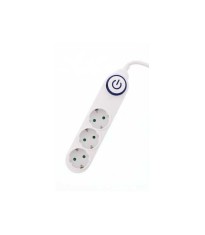 Prelungitor 3 prize 5m alb cu intrerupator cablu 3xG1.5mmp Well