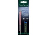 Blister creion mecanic 0.7mm Rose Apollo + mine Faber-Castell, Lecom