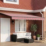 vidaXL Cort electric retractabil Roșu, Alb, Antracit 5 &times; 3,5 m 3421227