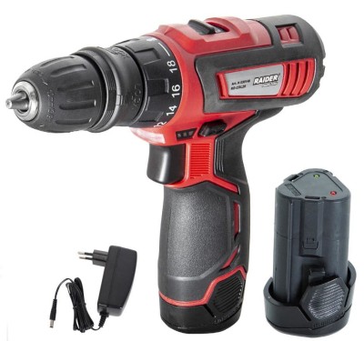 Masina de gaurit/insurubat 12V 2x1.5Ah 28Nm RD-CDL26, Raider 030148 foto