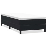 Cumpara ieftin Pat cu arcuri fara saltea negru 100x210 cm catifea