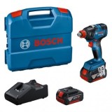 Bosch GDX 18V-200 Masina de insurubat cu impact brushless 18V, 200Nm + 2xacumulatori 4Ah + incarcator rapid GAL 18V-40 - 4059952596709
