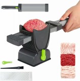 Feliator Profesional pentru Carne cu Lame Multiple din Inox Alimentar si Grosime Ajustabila (2-4mm) &ndash; Ideal pentru Tartar, Fasii