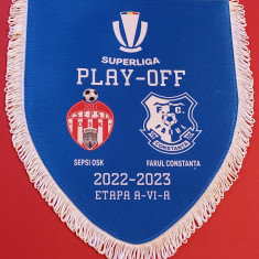 Fanion(protocol-oficial)meci fotbal SEPSI OSK-FARUL Constanta(2022/2023/etapa 6)