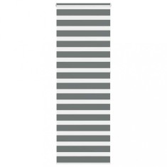 vidaXL Jaluzea tip zebra gri &icirc;nchis lățime țesătură 65,9 cm poliester